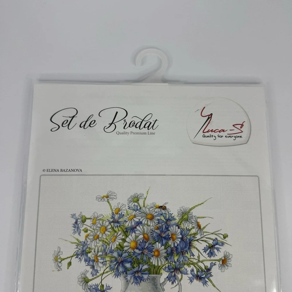 Luca-S Cross Stitch Kit B2275 Cornflowers And Camomile Brand New Sealed